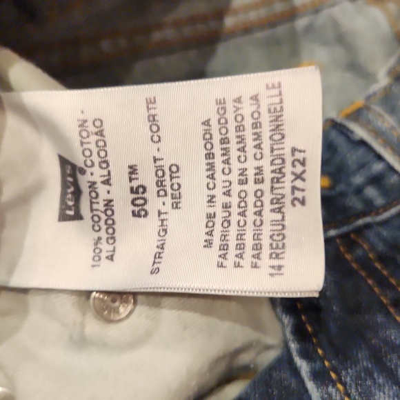 2 Pairs Men's Levi Straight Jeans Size 27x27 Color Darkwash - Picture 7 of 10